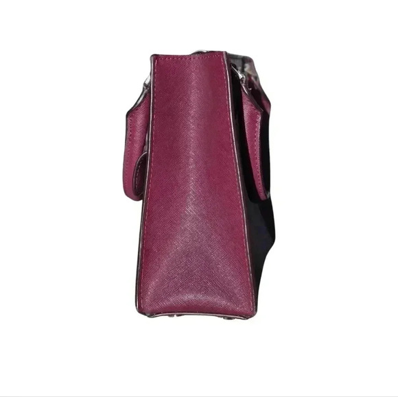 Michael Kors Bridgette Messenger Bag with Paisley Print Plum Purple - Picture 5 of 11